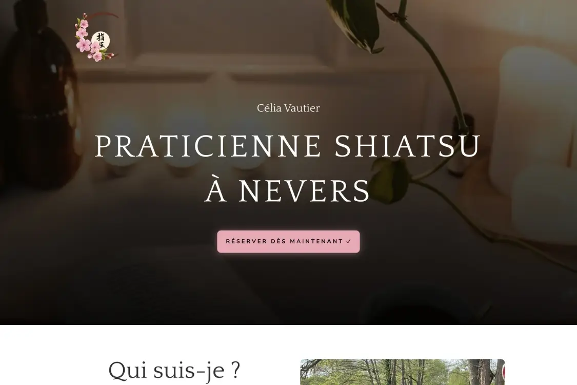 Site vitrine praticien bien-être