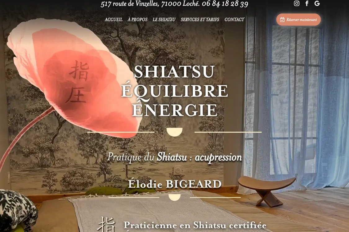 Site vitrine reservation salon bien-être coiffure manucure prothesiste ongulaire